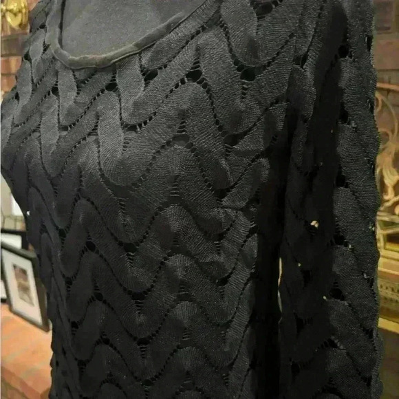 FREE PEOPLE BLACK LACE OVERLAY CUTOUT BACK CROCHET FITTED FORMAL DRESS SIZE SM - Picture 10 of 12